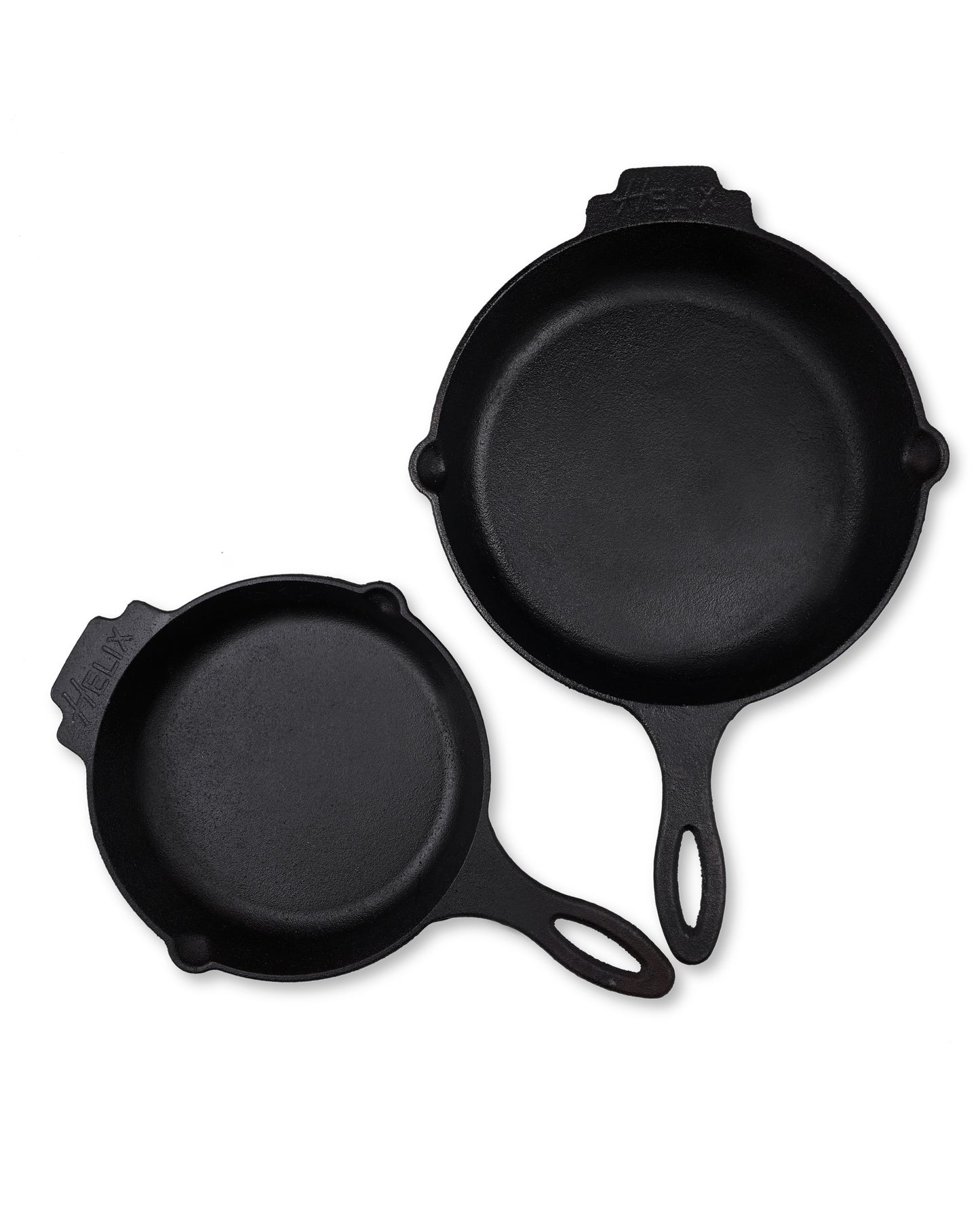 THE PERFECT PAIR SET: 2 Skillets Set and 1 Leather Handle Cover