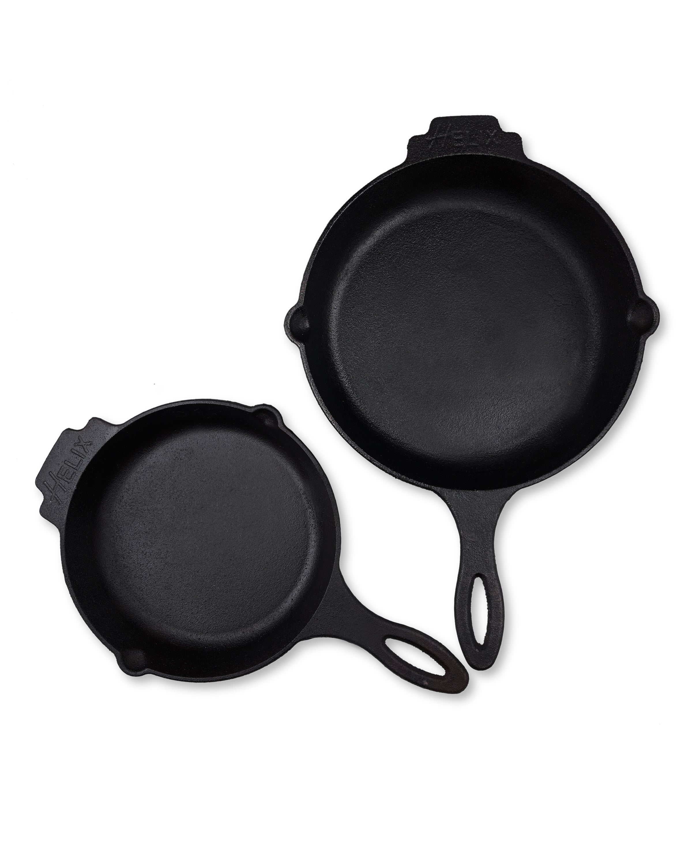 THE PERFECT PAIR SET: 2 Skillets Set and 1 Leather Handle Set