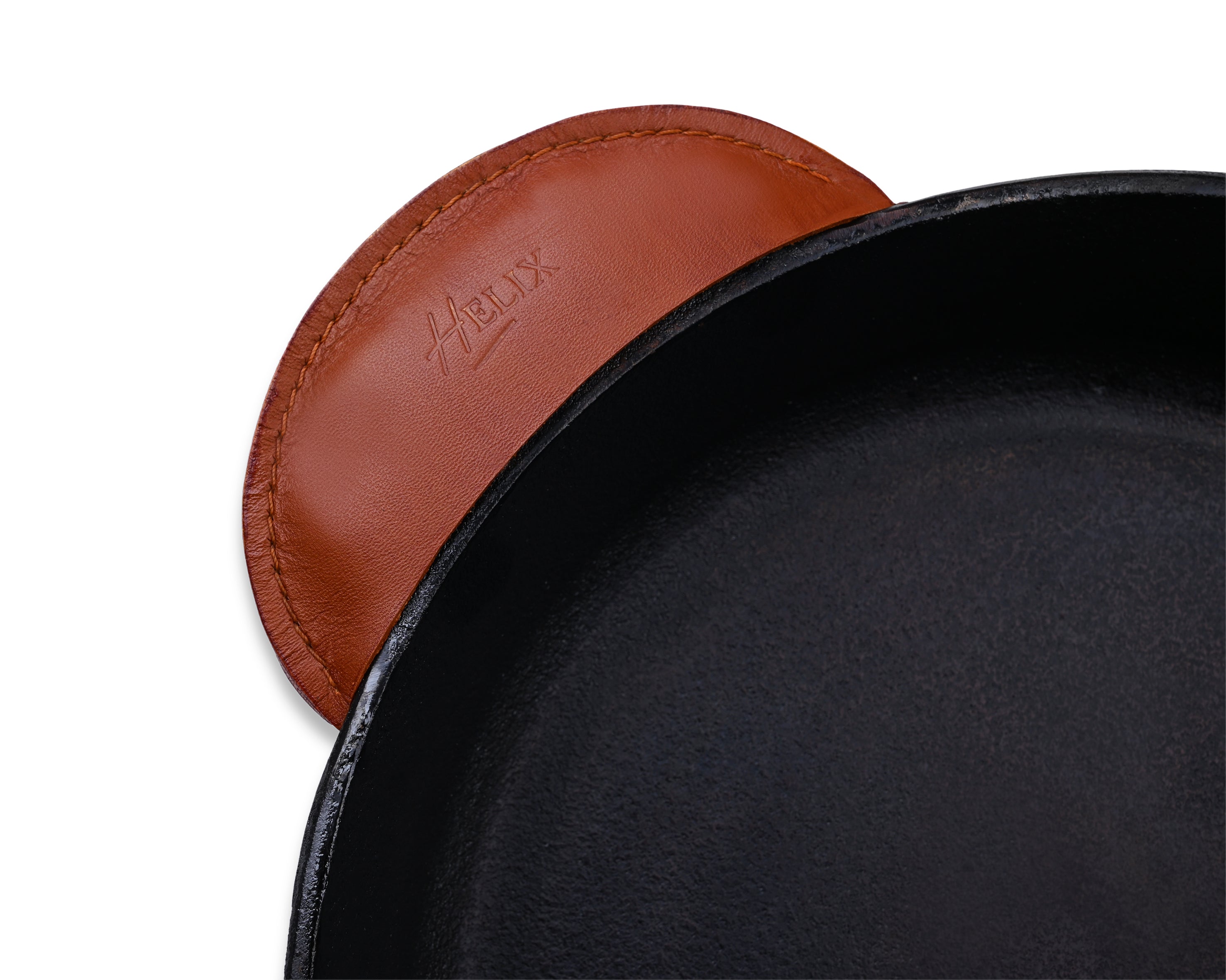 Short Leather Cast Iron Handle Cover