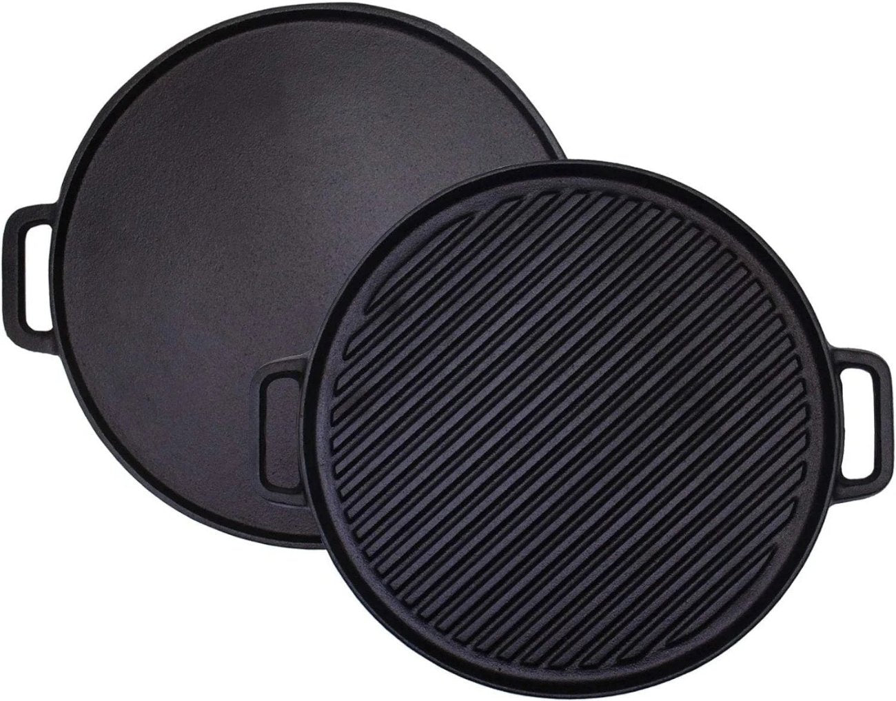 30 Cm Double Sided Round Cast Iron Grill