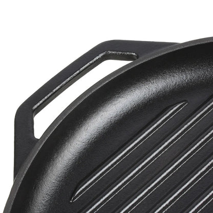 30 Cm Double Sided Round Cast Iron Grill