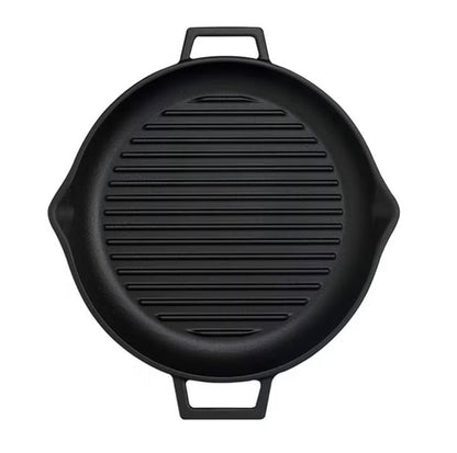 32 Cm Dual Handle Cast Iron Deep Grill